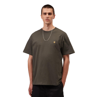 Carhartt WIP S/S Chase T-Shirt Shungite/Gold  - I0263913X9XX