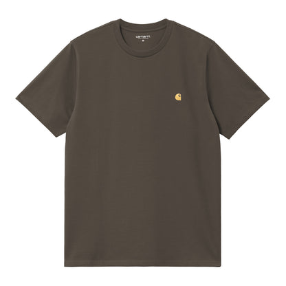 Carhartt WIP S/S Chase T-Shirt Shungite/Gold  - I0263913X9XX