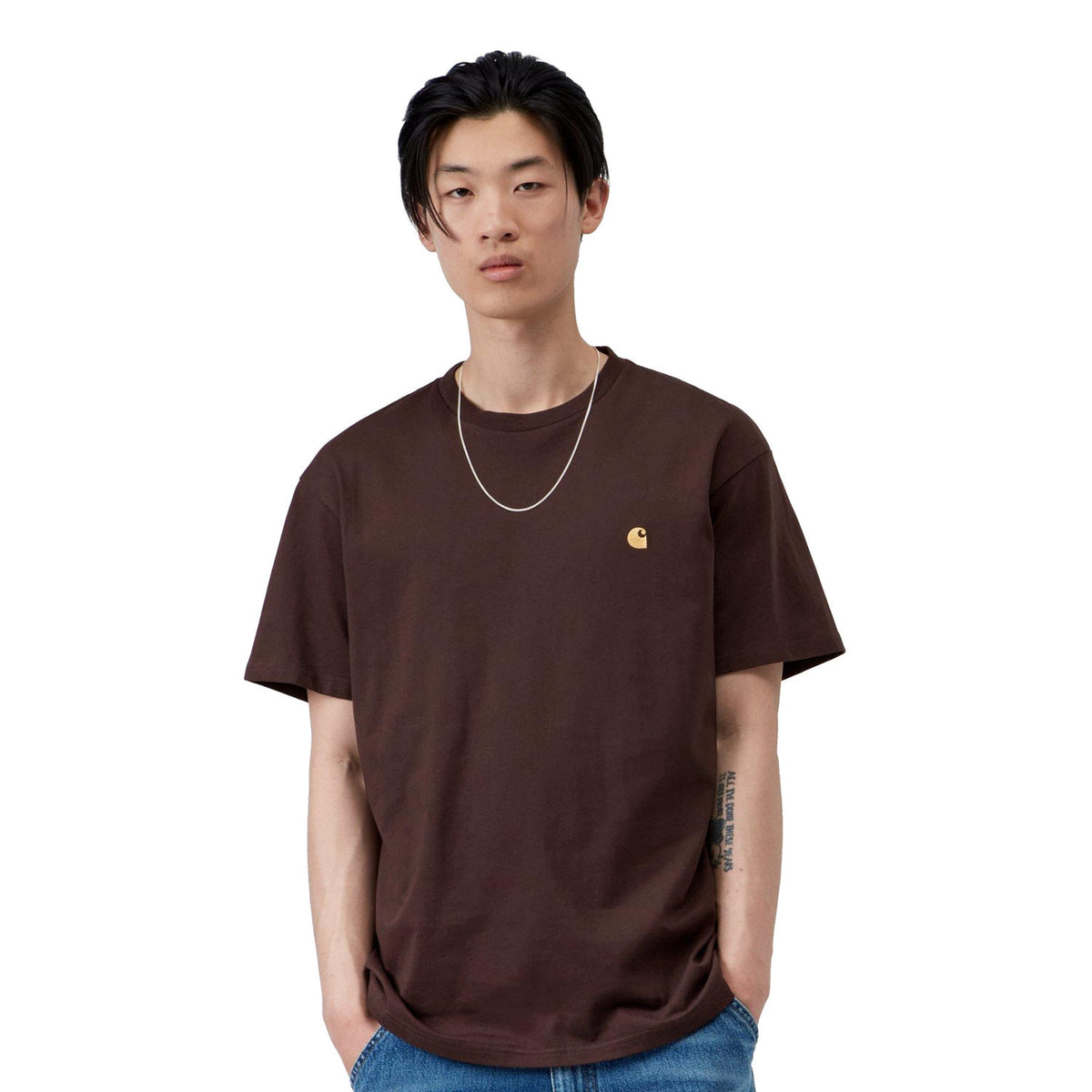 Carhartt WIP S/S Chase T-Shirt Palisander/Gold  - I0263913XEXX