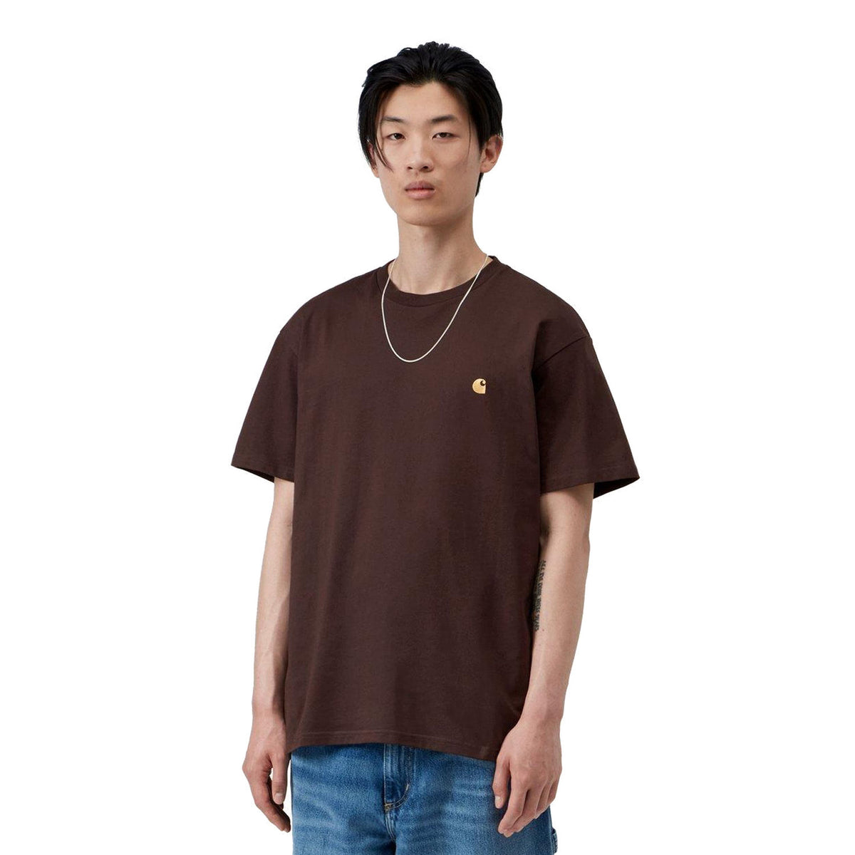 Carhartt WIP S/S Chase T-Shirt Palisander/Gold  - I0263913XEXX