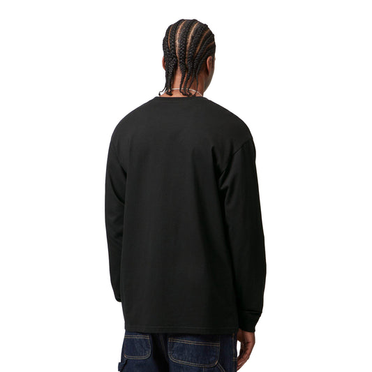 Camiseta Carhartt Chase de manga larga, negra y dorada