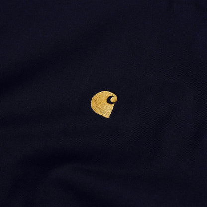 Carhartt L/S Chase T-Shirt Dark Navy/Gold