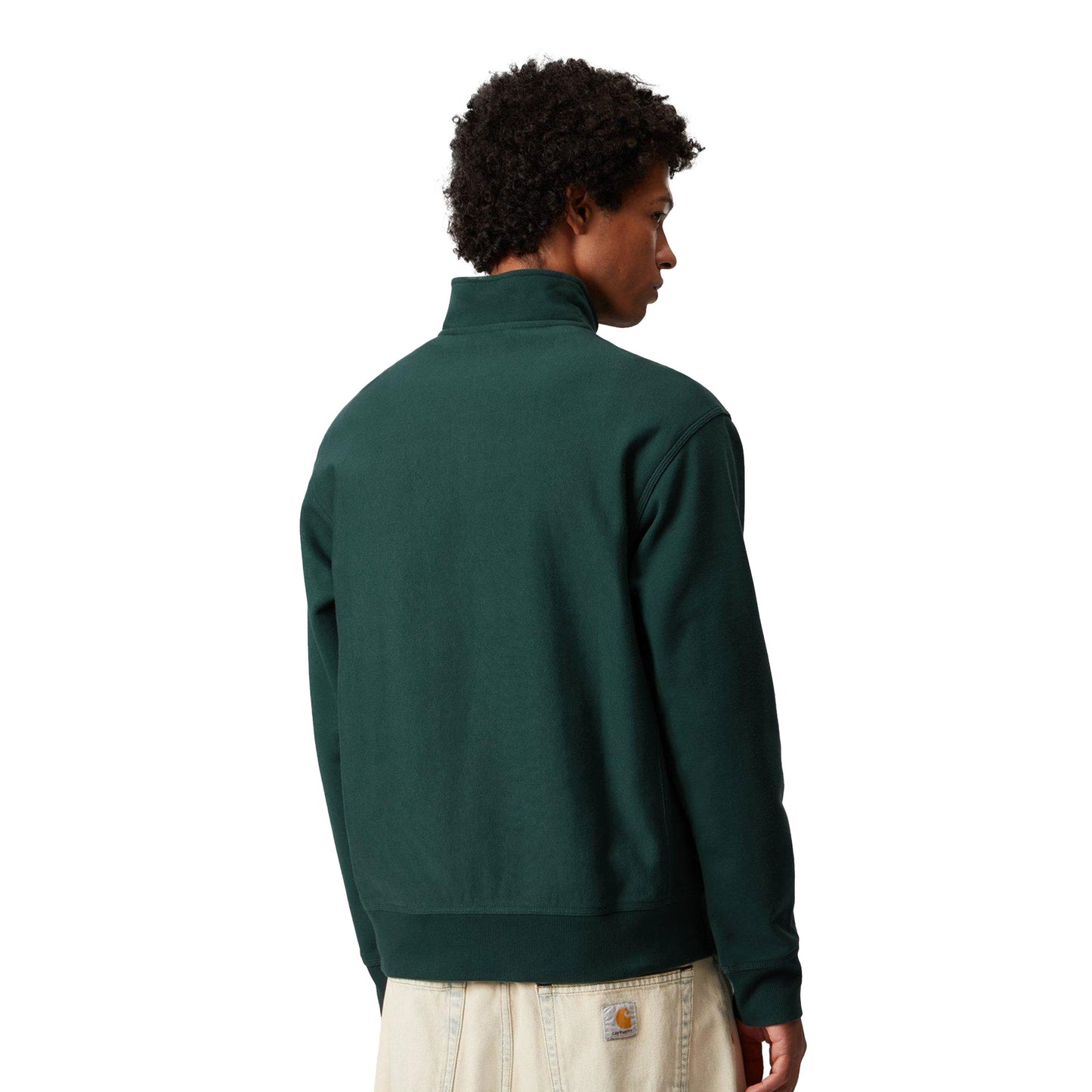 Carhartt WIP Half Zip American Script Sweat Dark Fir  - I02701405AXX