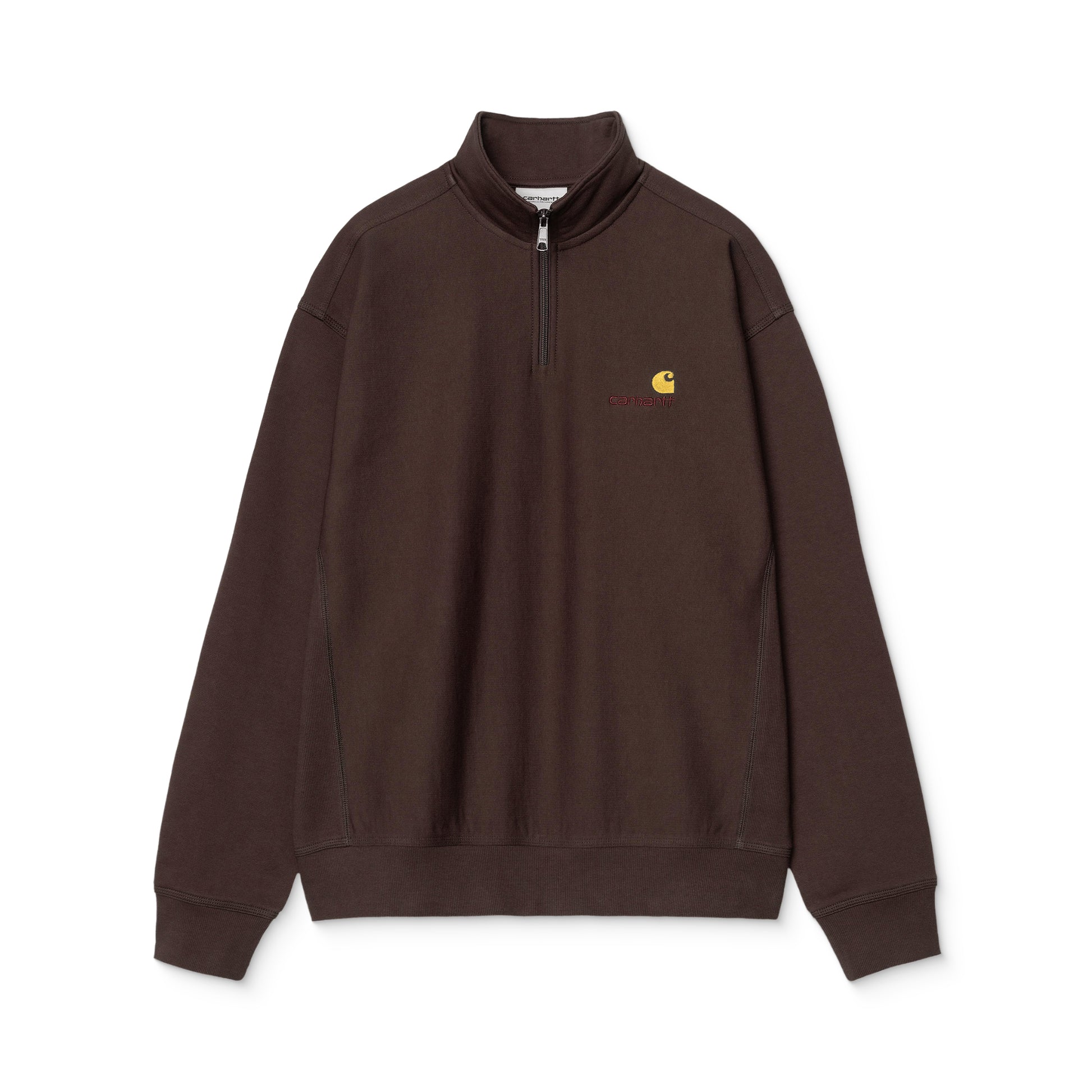 Carhartt WIP Half Zip American Script Sweat Palisander  - I02701433HXX