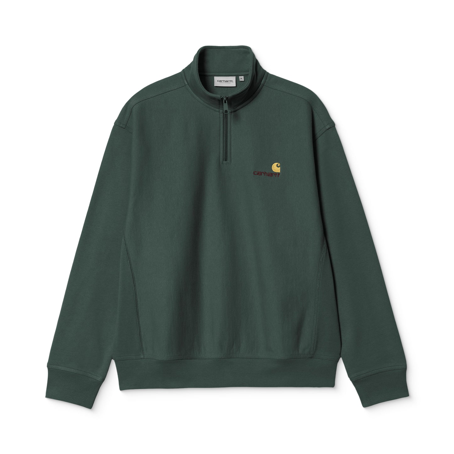 Carhartt WIP Half Zip American Script Sweat Kale Green  - I0270143GHXX