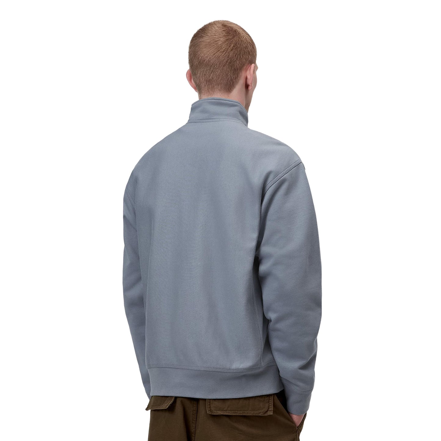 Carhartt WIP Half Zip American Script Sweat Shady Blue  - I0270143RHXX