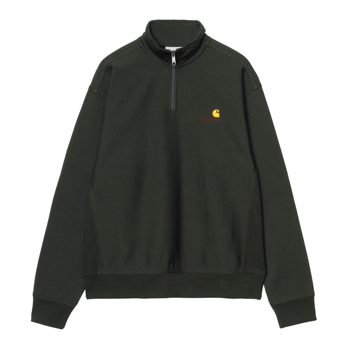 Carhartt WIP Half Zip American Script Sweat Raven  - I0270143T6XX