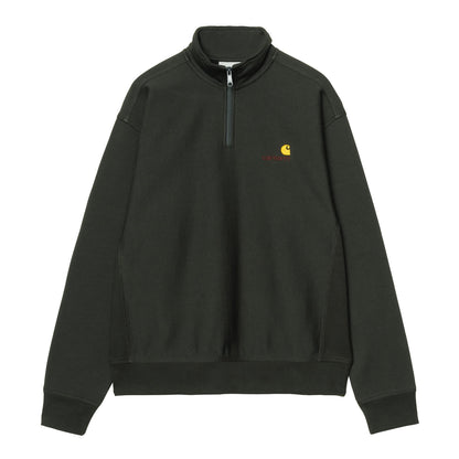 Carhartt WIP Half Zip American Script Sweat Raven  - I0270143T6XX