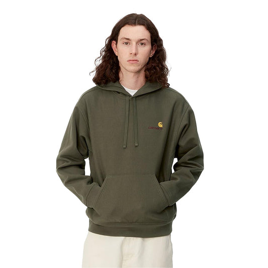 Carhartt WIP Hooded American Script Sweat Plant  - I0282791NQXX