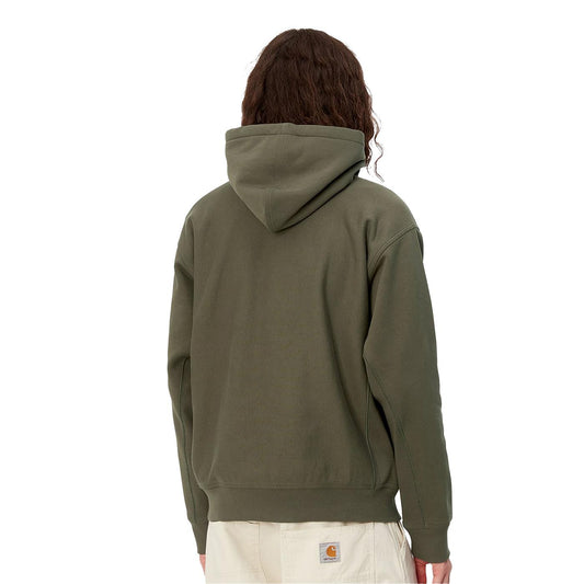 Carhartt WIP Hooded American Script Sweat Plant  - I0282791NQXX