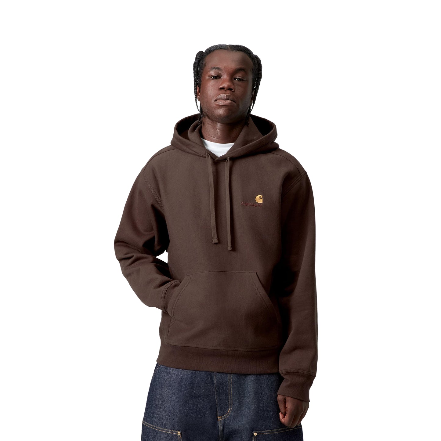 Carhartt WIP Hooded American Script Sweat Palisander  - I02827933HXX