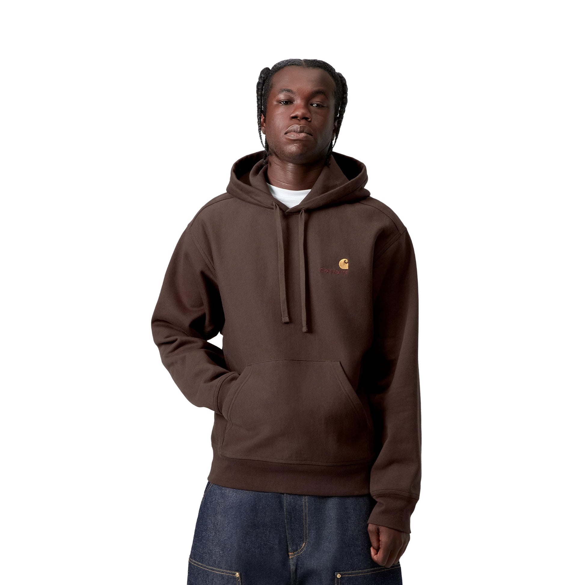 Carhartt WIP Hooded American Script Sweat Palisander  - I02827933HXX