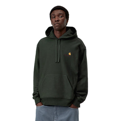 Carhartt WIP Hooded American Script Sweat Raven  - I0282793T6XX