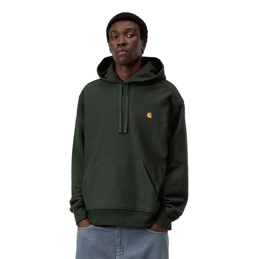 Carhartt WIP Hooded American Script Sweat Raven  - I0282793T6XX