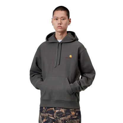 Carhartt WIP Hooded American Script Sweat Graphite  - I02827987XX