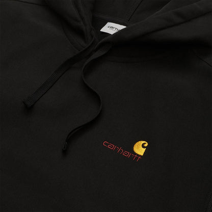 Carhartt WIP Hooded American Script Sweat Black