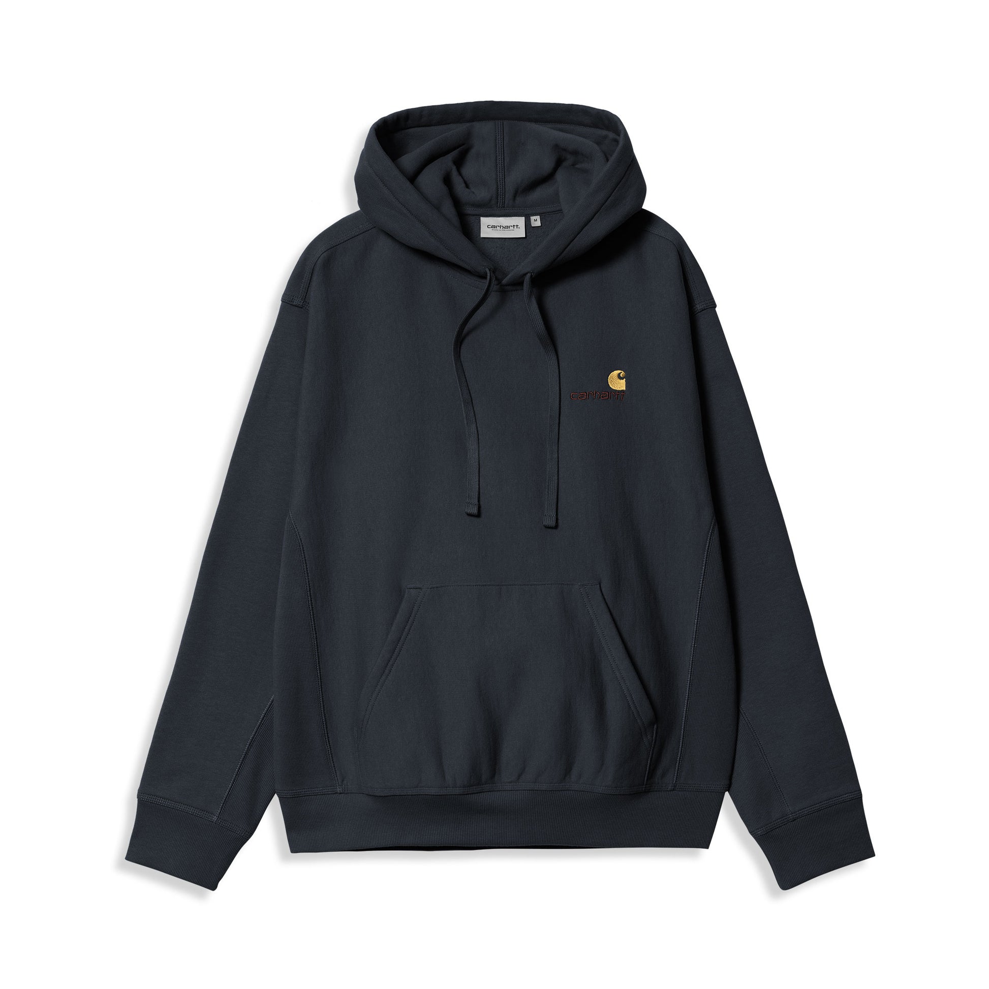Carhartt WIP Hooded American Script Sweat Deep Night  - I028279J0XX