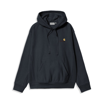 Carhartt WIP Hooded American Script Sweat Deep Night  - I028279J0XX