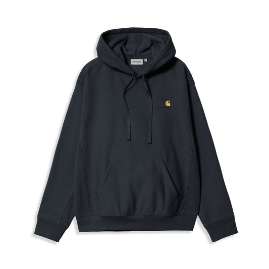 Carhartt WIP Hooded American Script Sweat Deep Night  - I028279J0XX