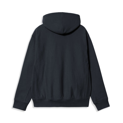 Carhartt WIP Hooded American Script Sweat Deep Night  - I028279J0XX