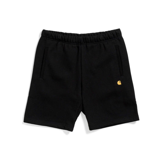 Carhartt Chase Sweat Short Black/Gold  - I02895000FXX