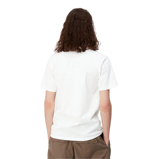 Carhartt WIP S/S University Script T-Shirt White/Gold  - I02899100RXX
