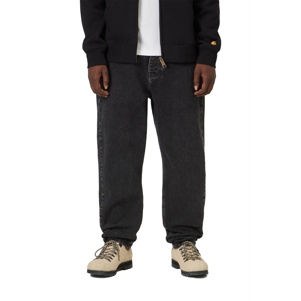 Carhartt WIP Newel Pant Black stone washed  - I0292088906