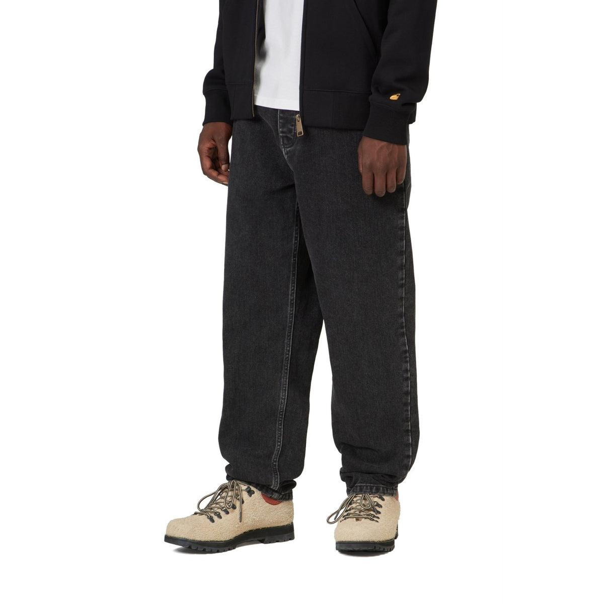 Carhartt WIP Newel Pant Black stone washed  - I0292088906