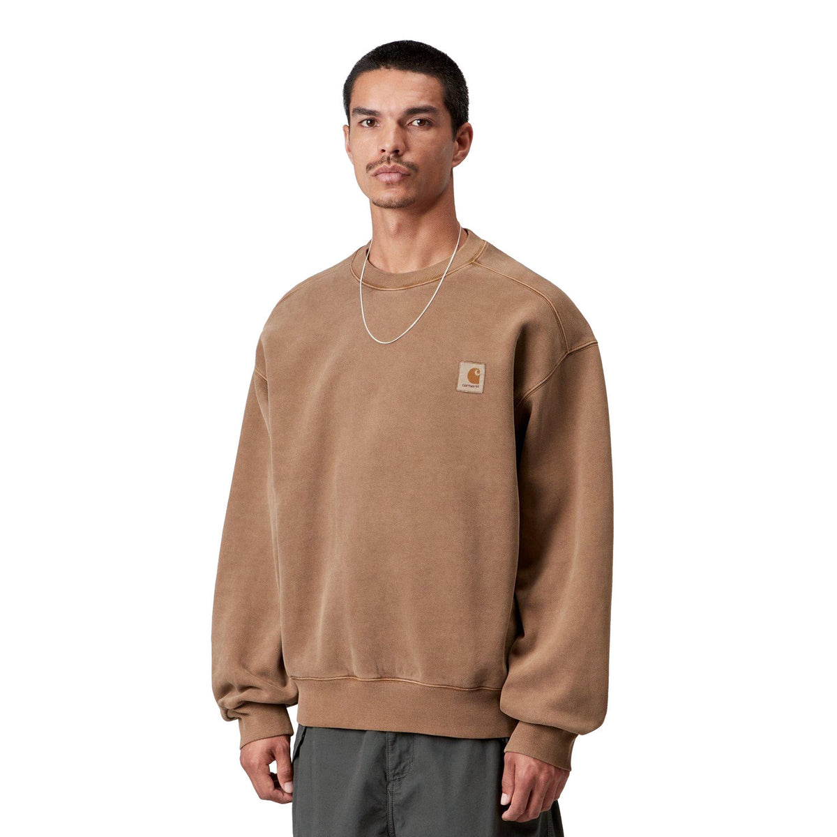 Carhartt WIP Vista Sweat WIP Hamilton Brown garment dyed  - I0295223TGGD