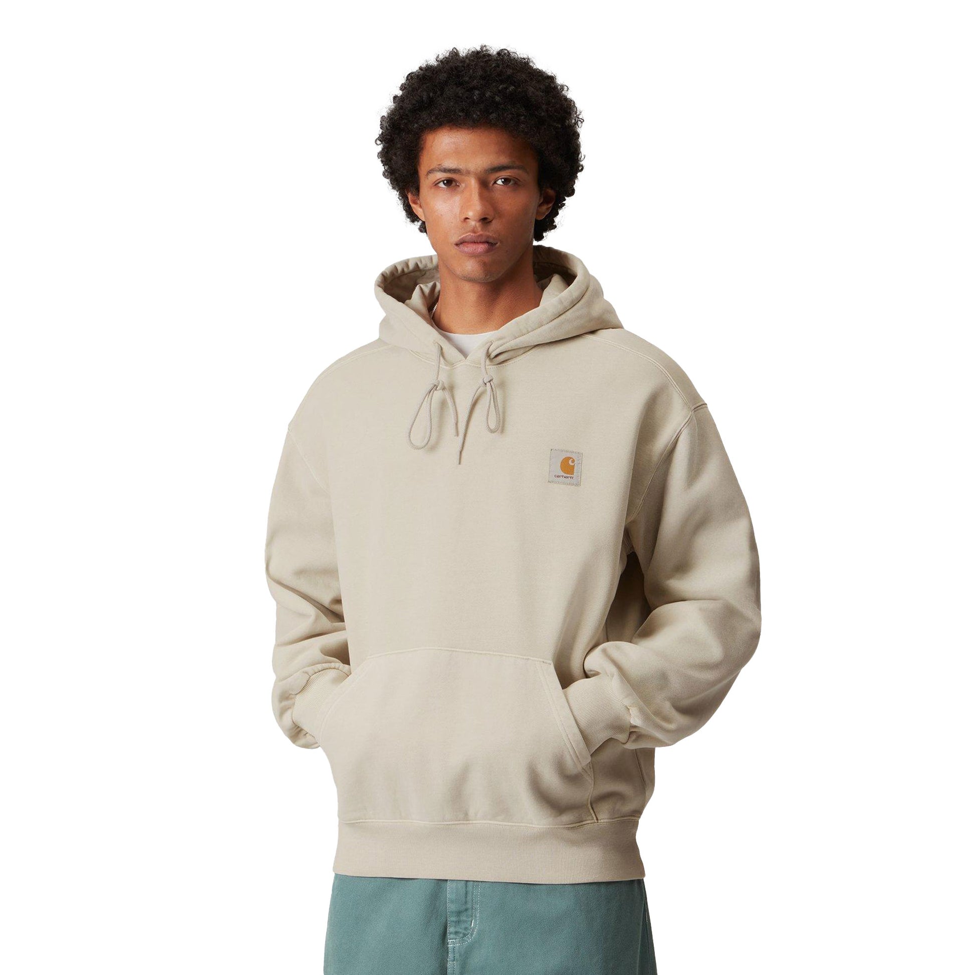 Carhartt WIP Hooded Vista Sweat Fleur De Sel garment dyed  - I0295232LPGD