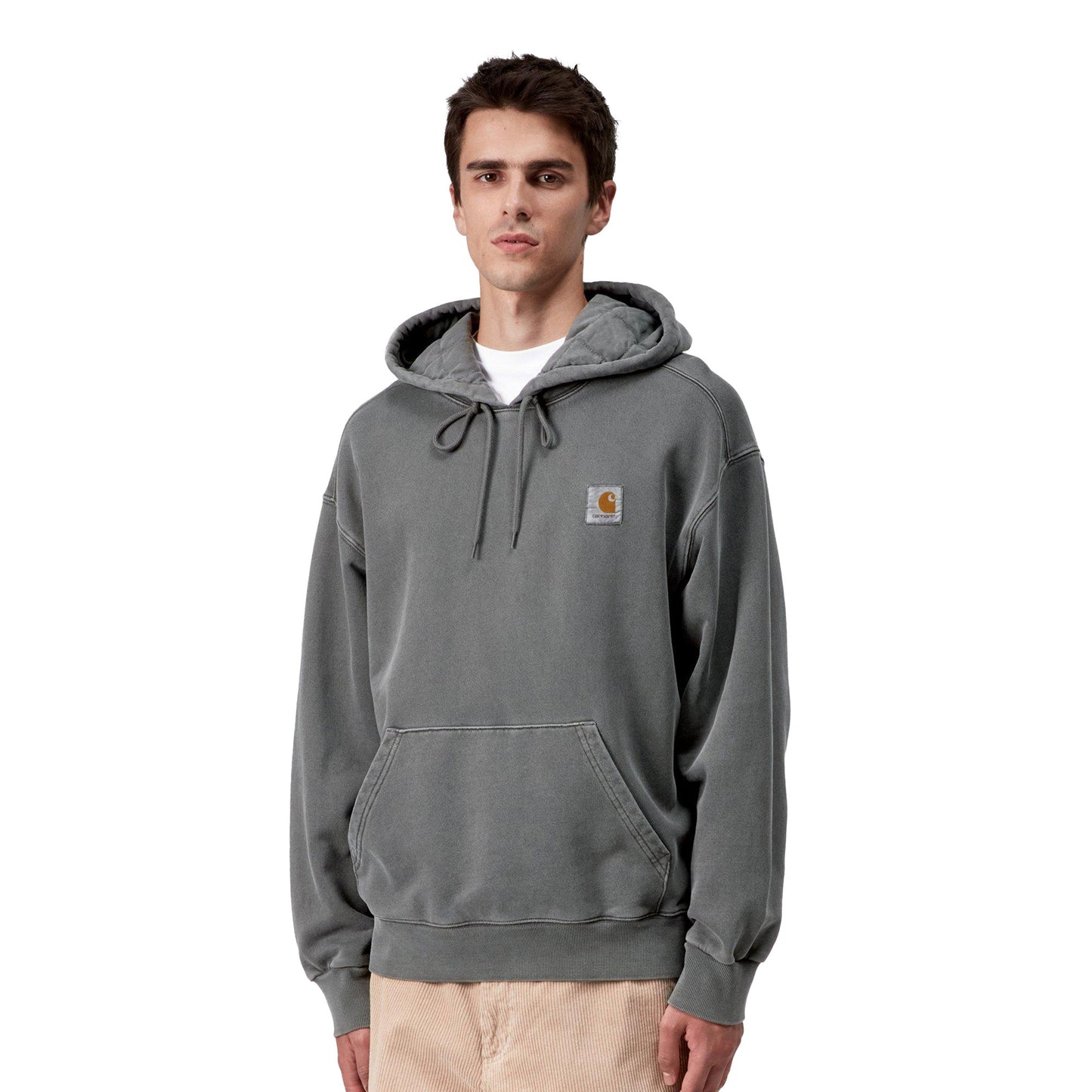 Carhartt WIP Hooded Vista Sweat Black garment dyed  - I02952389GD