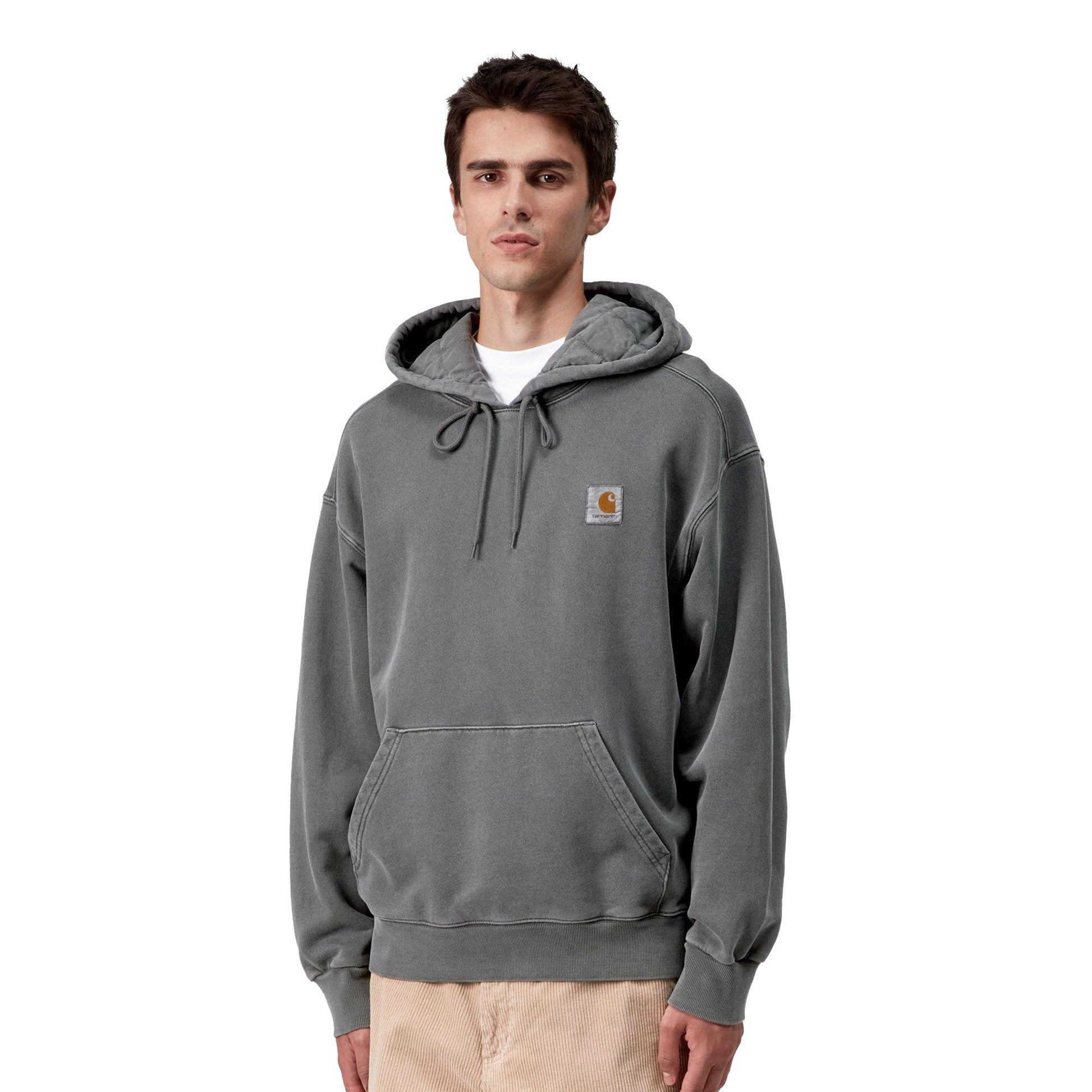 Carhartt WIP Hooded Vista Sweat Black garment dyed  - I02952389GD