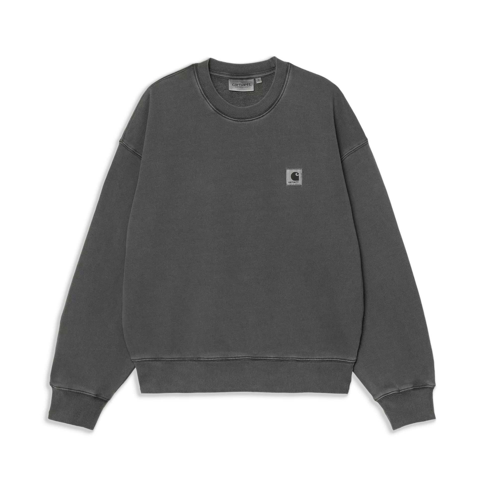 Carhartt WIP W Nelson Sweatshirt Black garment dyed  - I02953789GD
