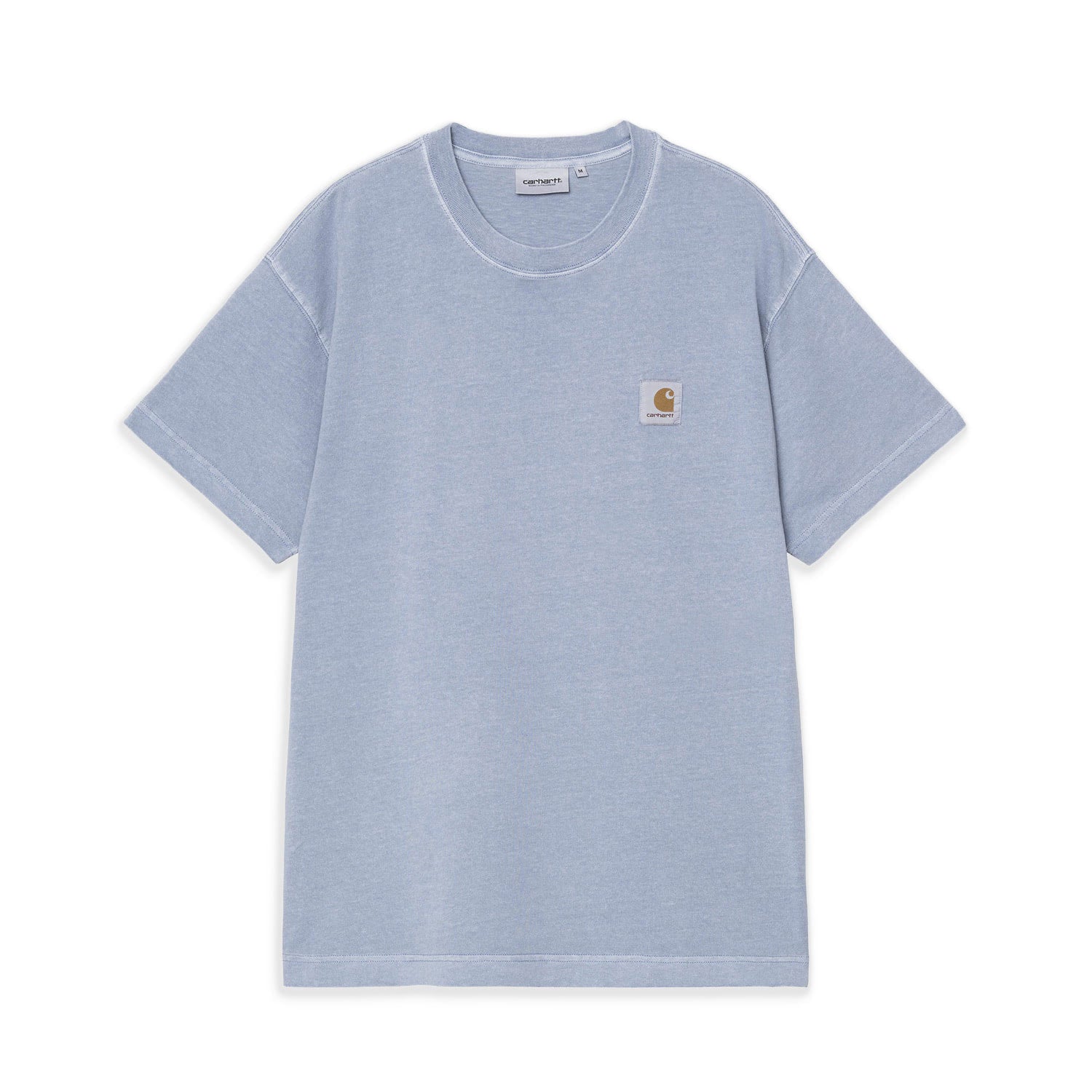 Carhartt WIP S/S Nelson T-Shirt Gentle Blue garment dyed  - I0299493HXGD