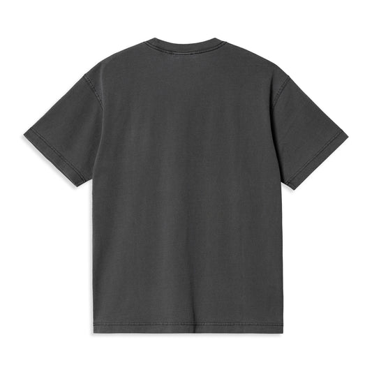T-shirt de manga curta preto, CARHARTT WIP Nelson, algodão 100%, fit solto.
