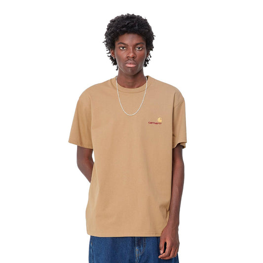 Carhartt WIP S/S American Script T-Shirt Peanut  - I0299562FSXX