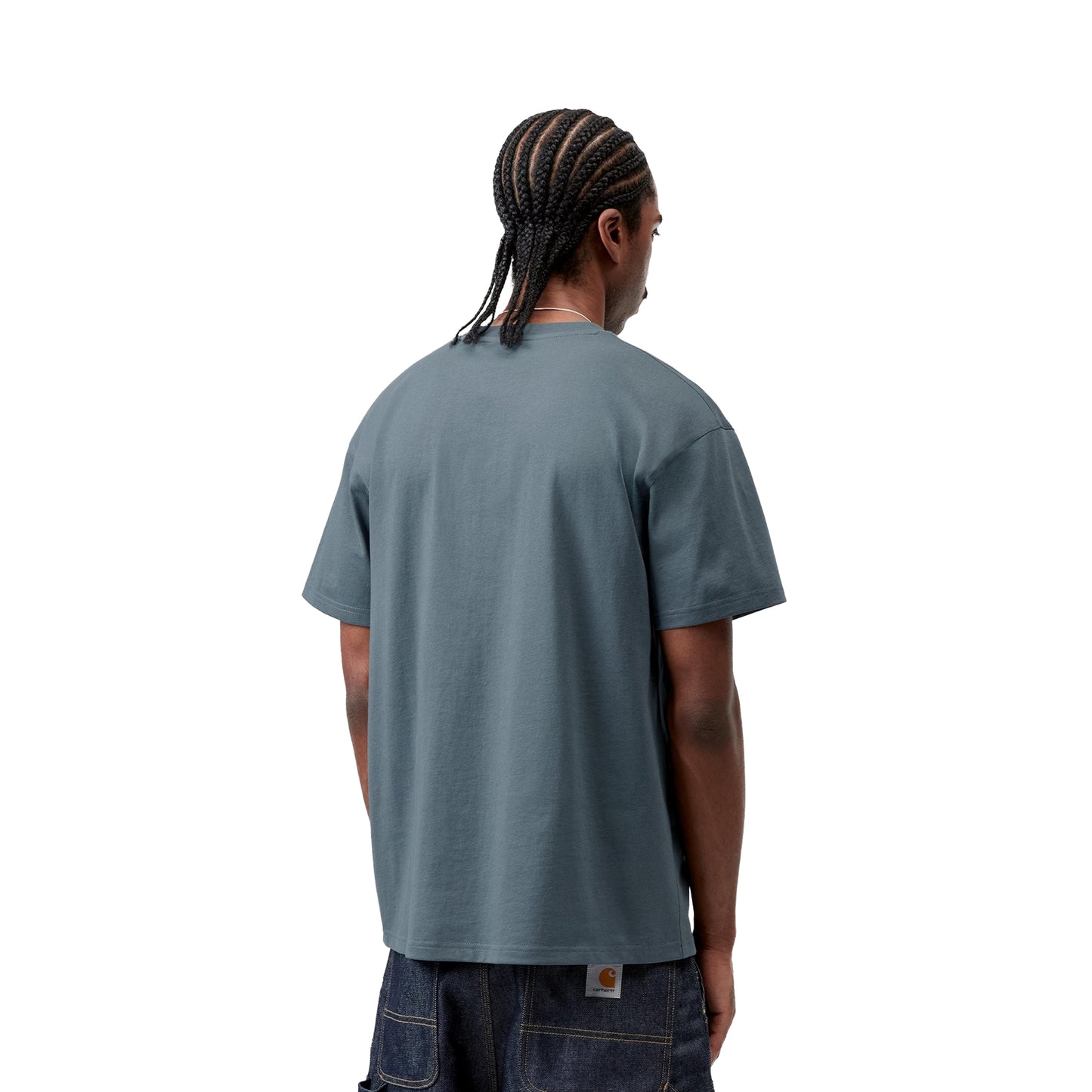 Carhartt WIP S/S American Script T-Shirt Office Blue  - I0299563GBXX