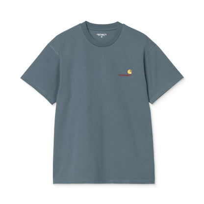 Carhartt WIP S/S American Script T-Shirt Office Blue  - I0299563GBXX