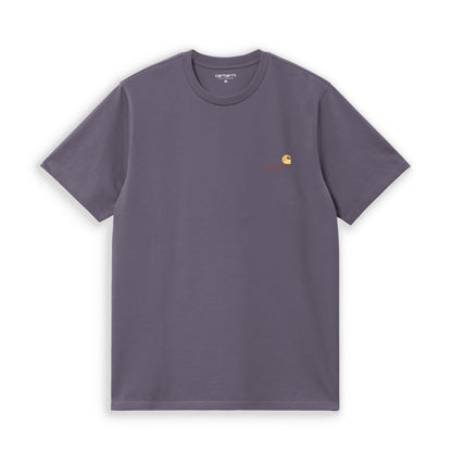Carhartt WIP S/S American Script T-Shirt Shady Purple  - I0299563RIXX