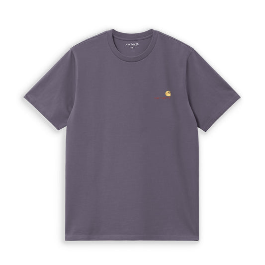 Carhartt WIP S/S American Script T-Shirt Shady Purple  - I0299563RIXX