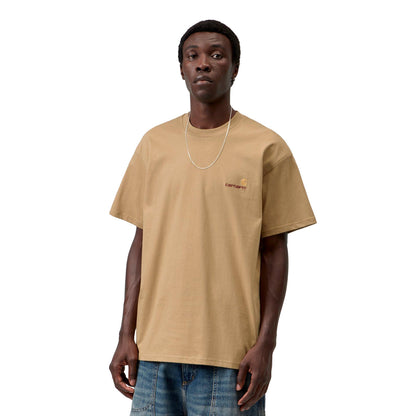 Carhartt WIP S/S American Script T-Shirt WIP Dusty Hamilton  - I0299563TFXX