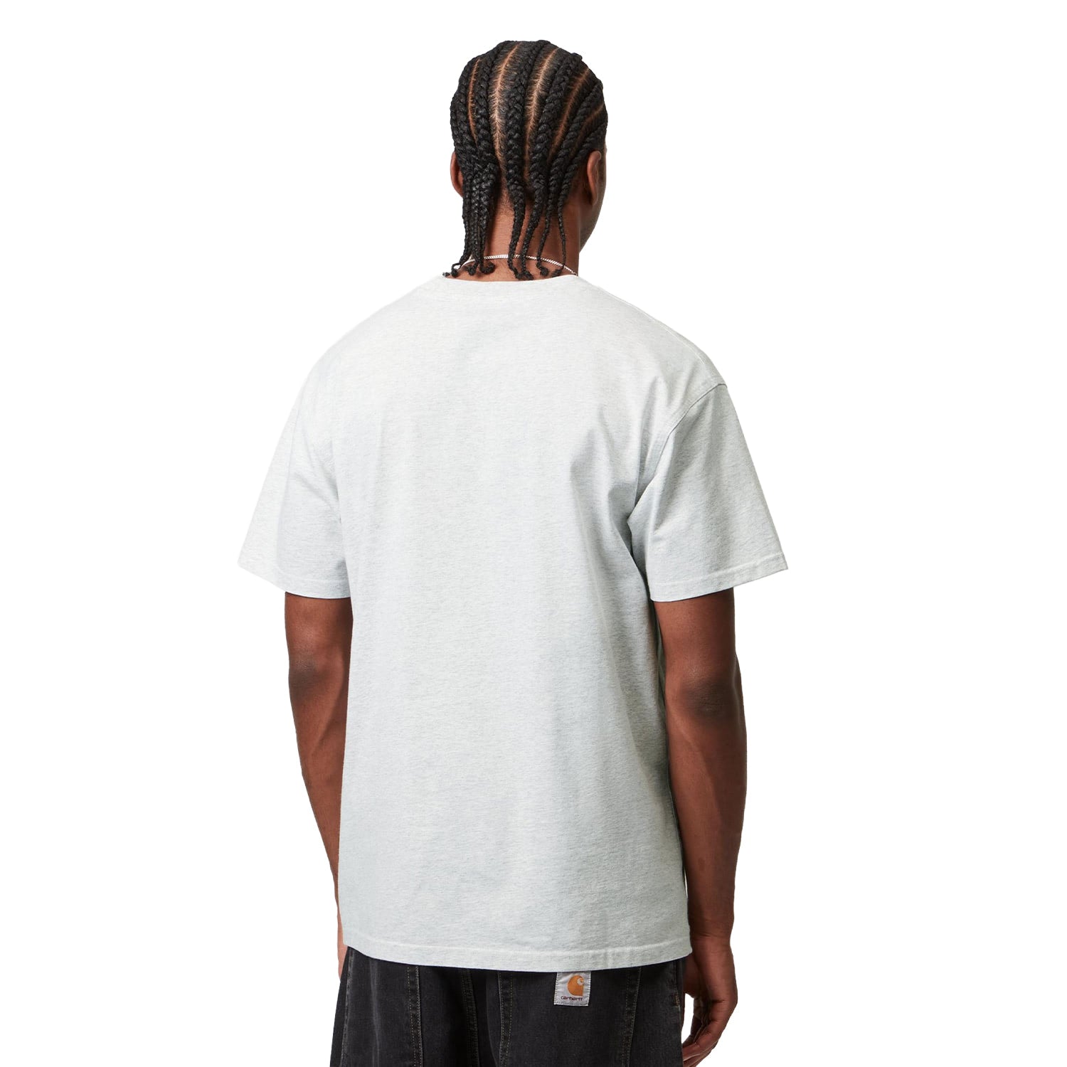 Carhartt WIP S/S American Script T-Shirt Ash Heather  - I029956482XX
