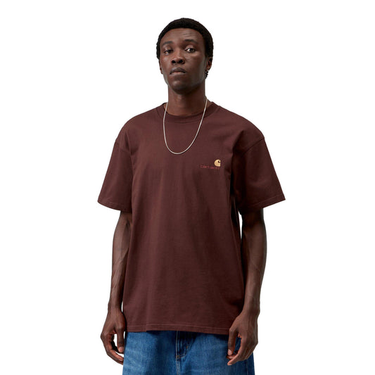 Carhartt WIP S/S American Script T-Shirt Amarone  - I029956826XX