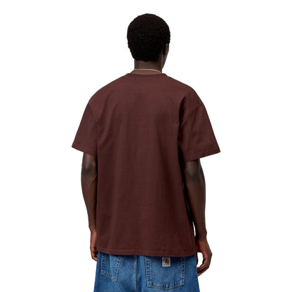 Carhartt WIP S/S American Script T-Shirt Amarone  - I029956826XX
