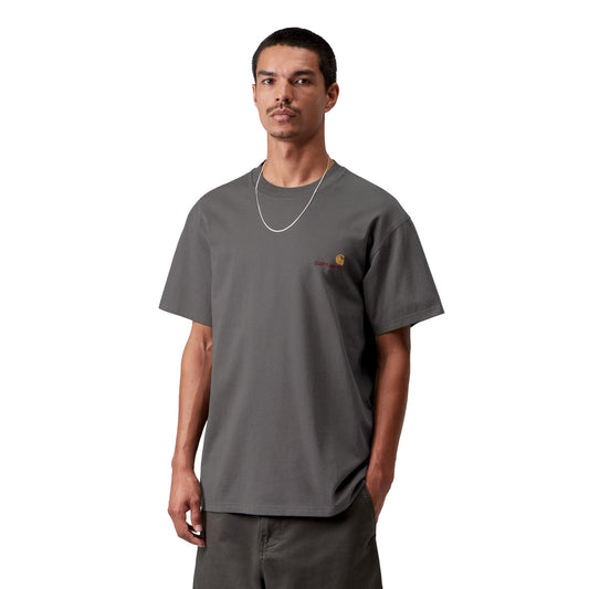 Carhartt WIP S/S American Script T-Shirt Graphite  - I02995687XX