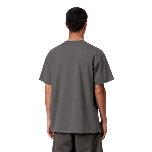Carhartt WIP S/S American Script T-Shirt Graphite  - I02995687XX