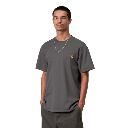 Carhartt WIP S/S American Script T-Shirt Graphite  - I02995687XX