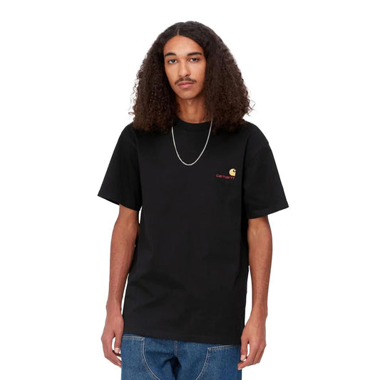 Carhartt WIP S/S American Script T-Shirt Black  - I02995689XX