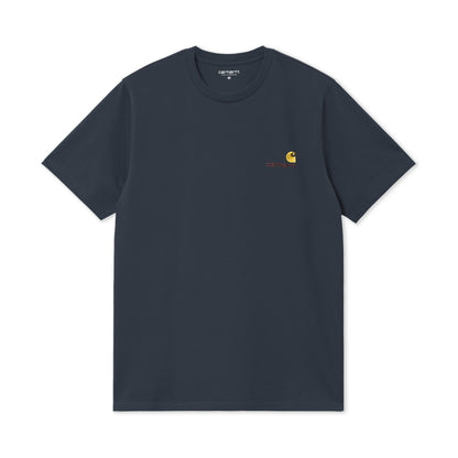 Carhartt WIP S/S American Script T-Shirt Deep Night  - I029956J0XX