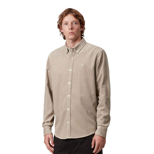 Carhartt WIP L/S Madison Cord Shirt Wall/Wall  - I0299580FGXX